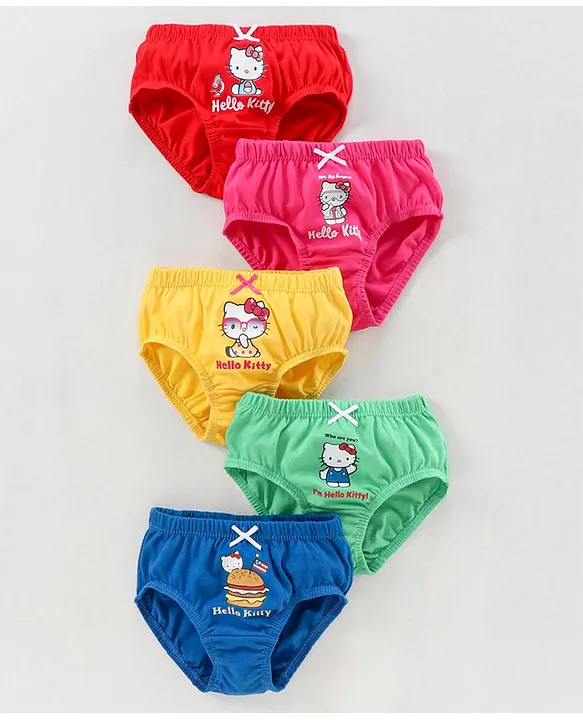 Buy Bodycare Cotton Hello Kitty Panties Pack of 5 Multicolour for