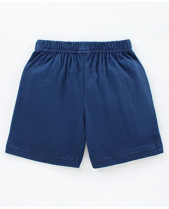 Babyhug Knit Shorts Dino & Text Print Pack of 2 - Lime Navy