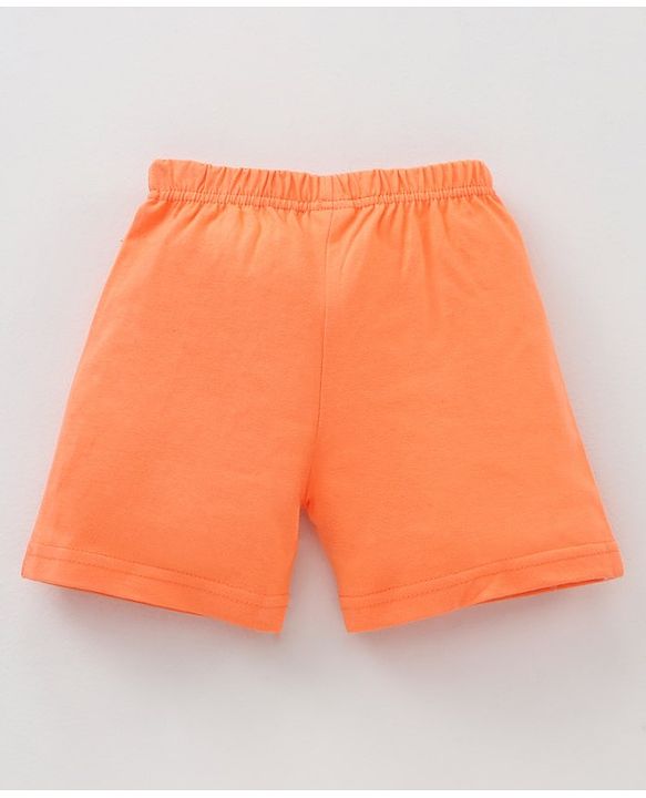Babyhug Knit Shorts Fox Print Pack of 2 - Blue Orange