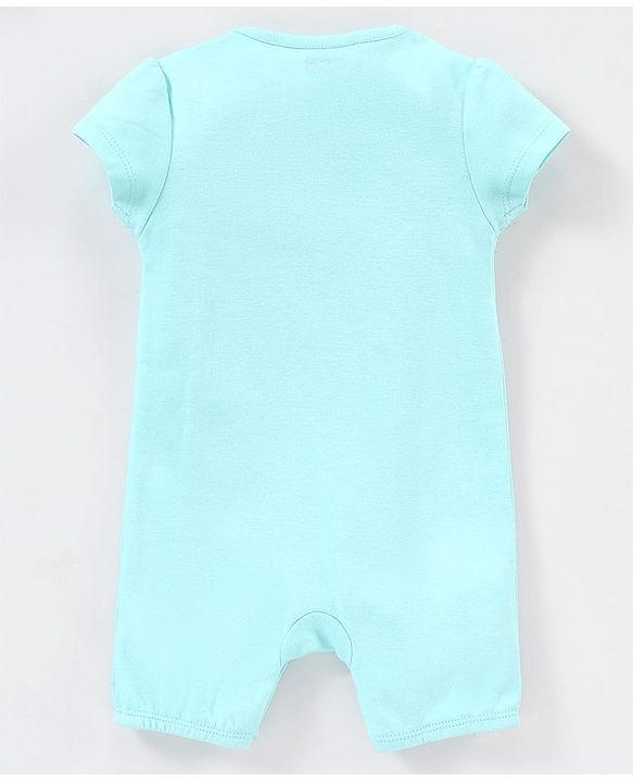 Babyhug 100% Cotton Knit Cap Sleeves Romper Sea Theme Print Pack of 3 - Multicolour