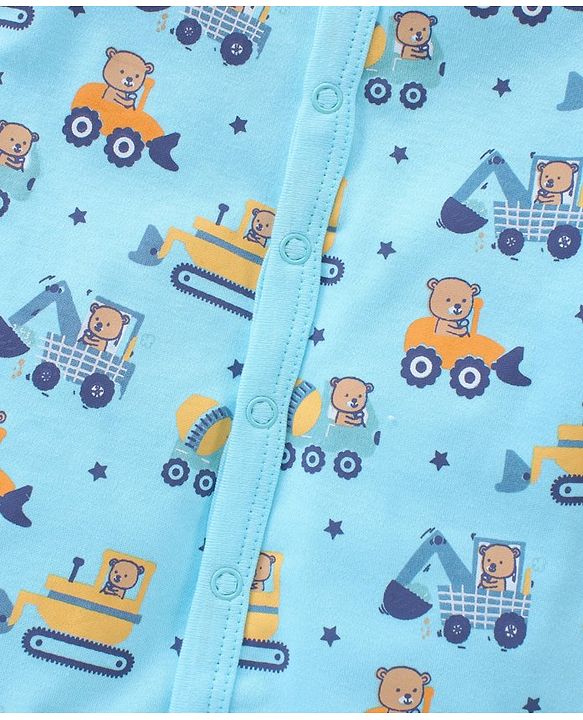 Babyhug 100% Cotton Half Sleeves Romper Multiprint Pack Of 3 - Multicolor