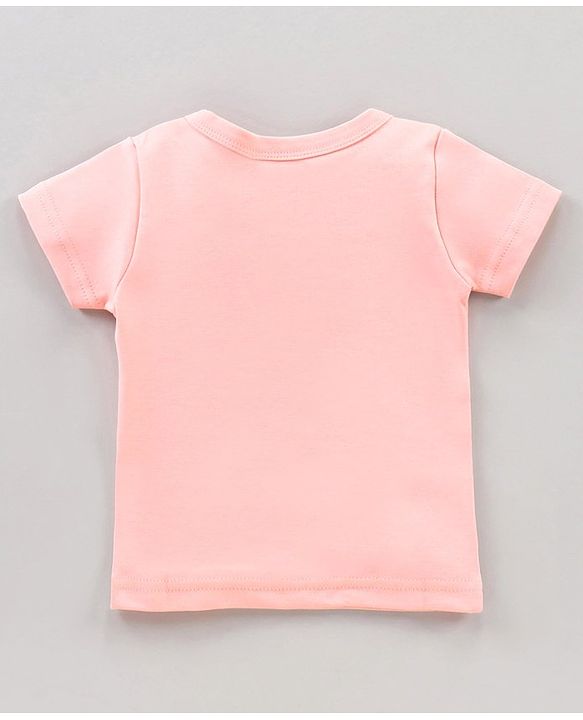 Babyhug Half Sleeves 100% Cotton Vests Dot Stripe And Floral Print Pack Of 5 - Pink Peach Purple