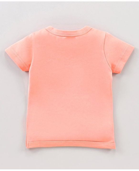 Babyhug Half Sleeves 100% Cotton Vests Dot Stripe And Floral Print Pack Of 5 - Pink Peach Purple