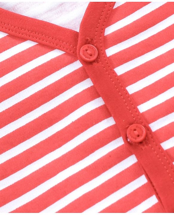 Babyhug Half Sleeves 100% Cotton Vests Set of 3 - Red Blue White