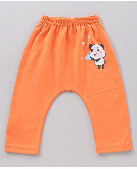 Babyhug Full Length Diaper Leggings Heart & Panda Print Pack Of 3 - Multicolor