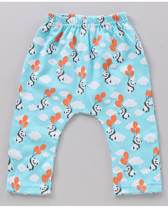 Babyhug Full Length Diaper Leggings Heart & Panda Print Pack Of 3 - Multicolor