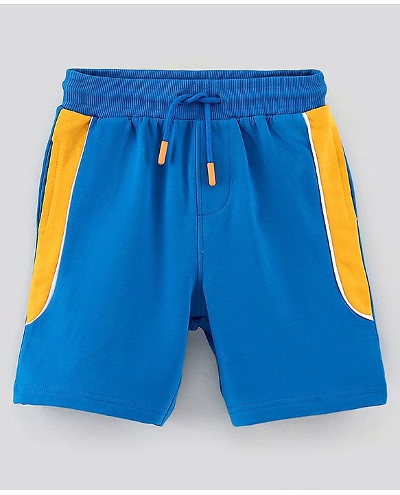 Pine Kids Half Sleeves T-Shirt & Shorts Set Striped - Yellow Blue