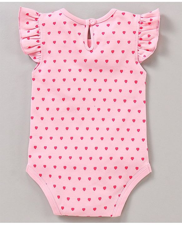 Babyhug 100% Cotton Flutter Sleeves Onesies Multi Print Pack of 3 - Multicolour