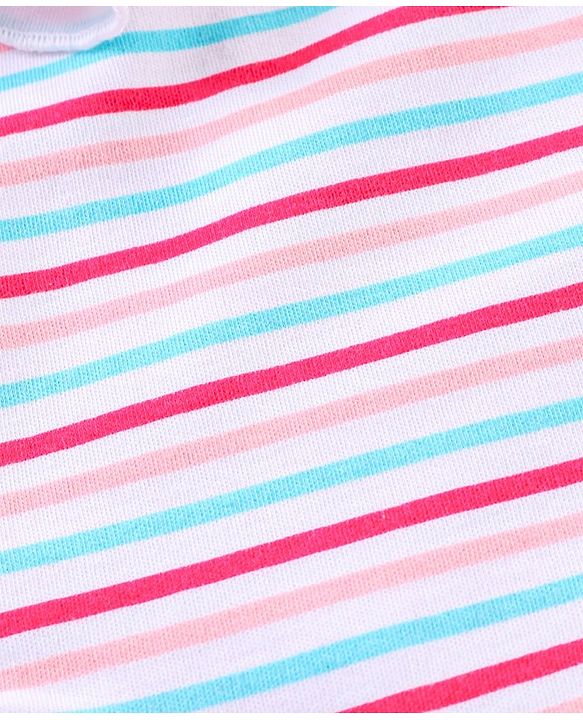 Babyhug 100% Cotton Flutter Sleeves Onesies Multi Print Pack of 3 - Multicolour