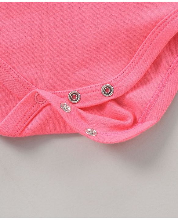 Babyhug 100% Cotton Short Sleeves Onesie Melon Print Pack of 3 - Pink Yellow