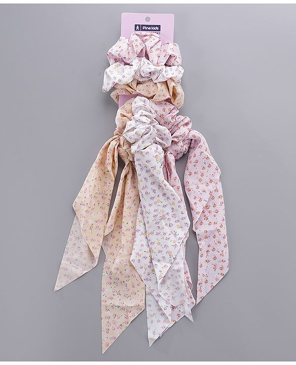 Pine Kids Scrunchies Pack Of 6 - Multicolor