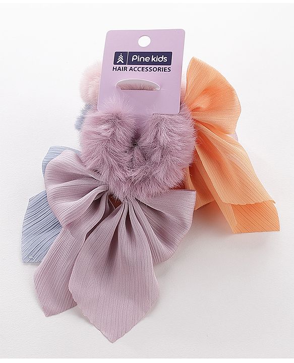 Pine Kids Scrunchies Pack of 4 - Multicolor