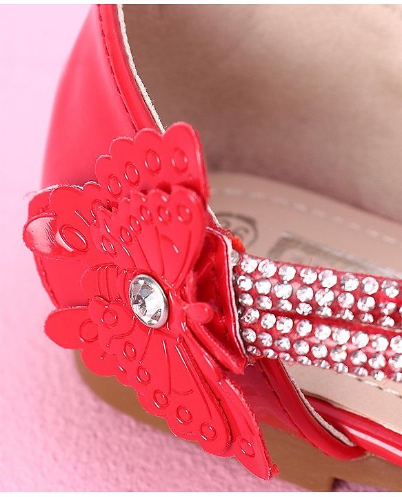 Cute Walk by Babyhug Ballerina with Flower Applique - Red