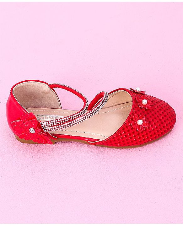 Cute Walk by Babyhug Ballerina with Flower Applique - Red