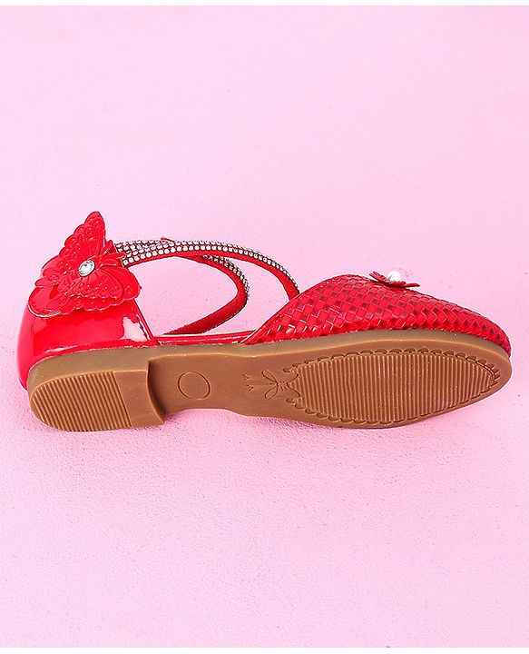 Cute Walk by Babyhug Ballerina with Flower Applique - Red