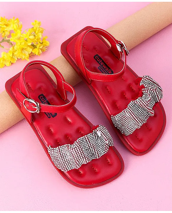 Buy Cute Walk by Babyhug Sandals Red for Girls 3 4Years Online