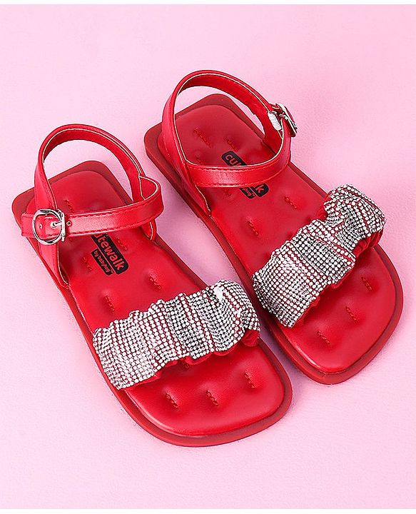Cute Walk by Babyhug Sandals - Red