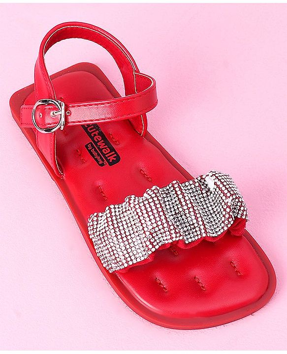 Cute Walk by Babyhug Sandals - Red