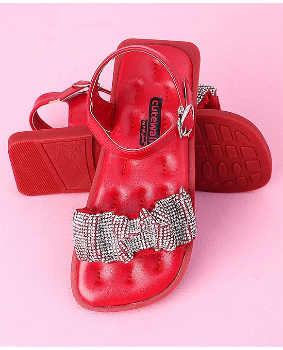 Cute Walk by Babyhug Sandals - Red