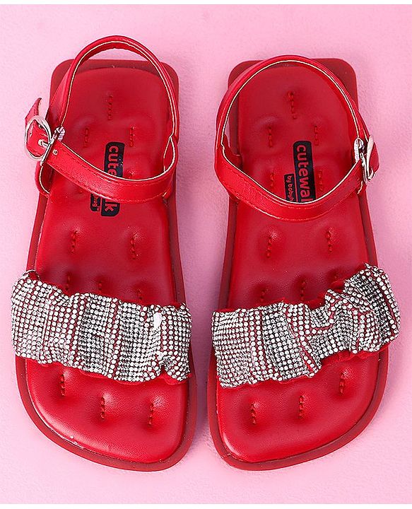 Cute Walk by Babyhug Sandals - Red