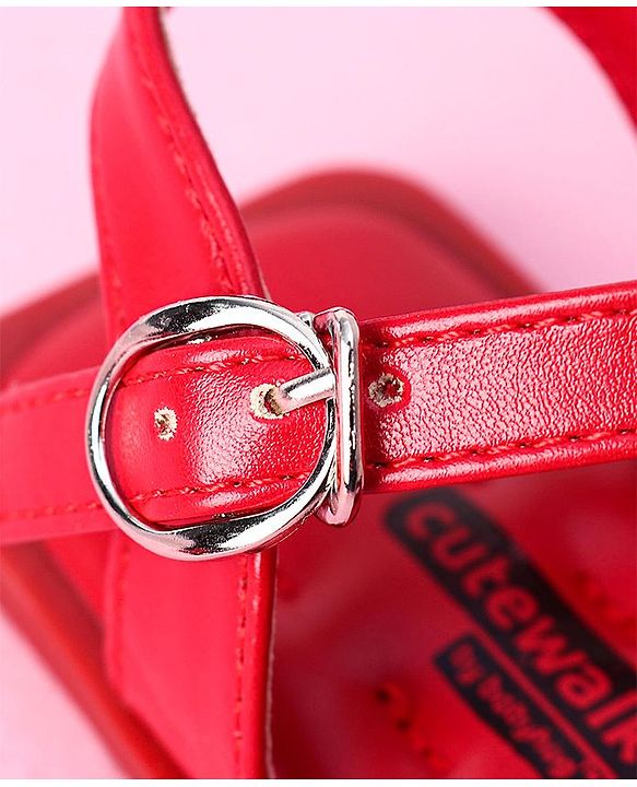Cute Walk by Babyhug Sandals - Red