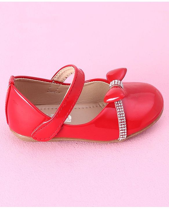 Cute Walk by Babyhug Ballerinas Bow Applique - Red