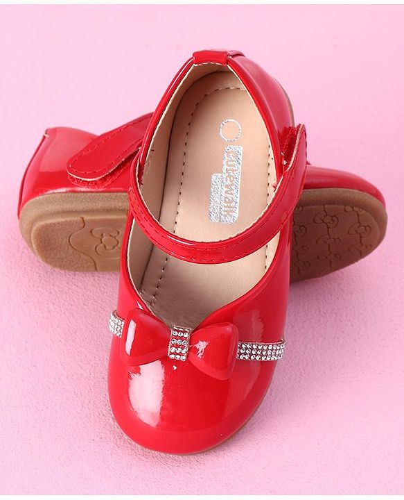 Cute Walk by Babyhug Ballerinas Bow Applique - Red