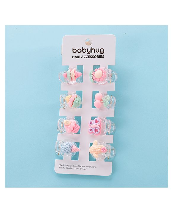 Babyhug Clips Pack of 8 - Multicolor