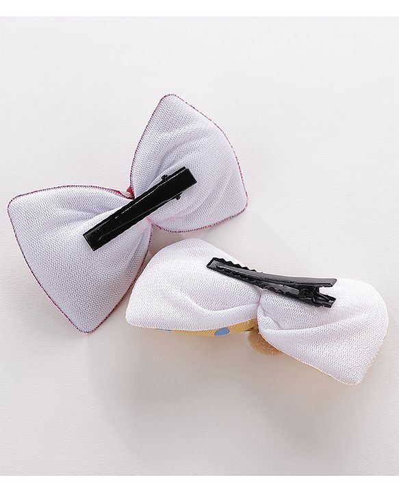 Pine Kids Hair Clips Pack of 6 - Yellow & Maroon