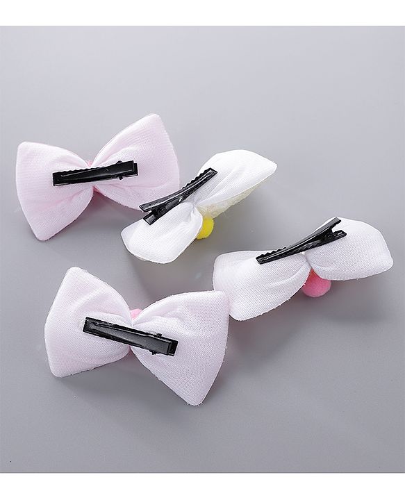 Pine Kids Bow Hair Clips Pack of 4 - Multicolor