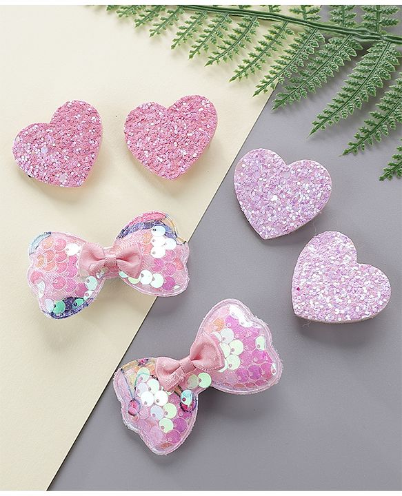 Babyhug Hair Clips Pack of 6 - Pink