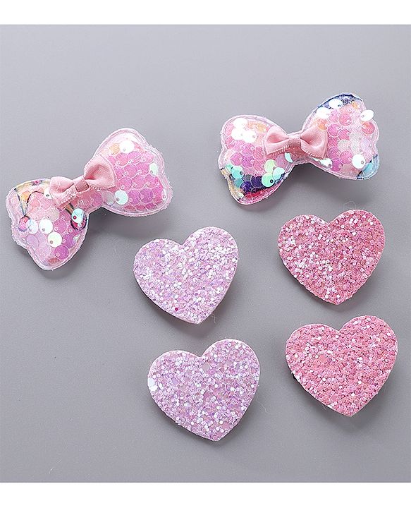 Babyhug Hair Clips Pack of 6 - Pink