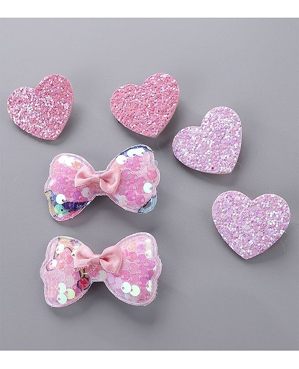 Babyhug Hair Clips Pack of 6 - Pink