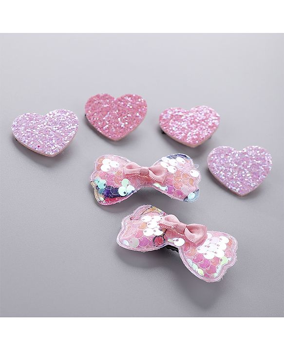 Babyhug Hair Clips Pack of 6 - Pink