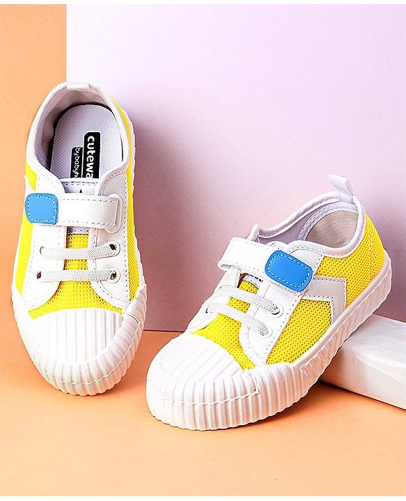 Cute Walk by Babyhug Casual Shoes With Star Patch- Yellow