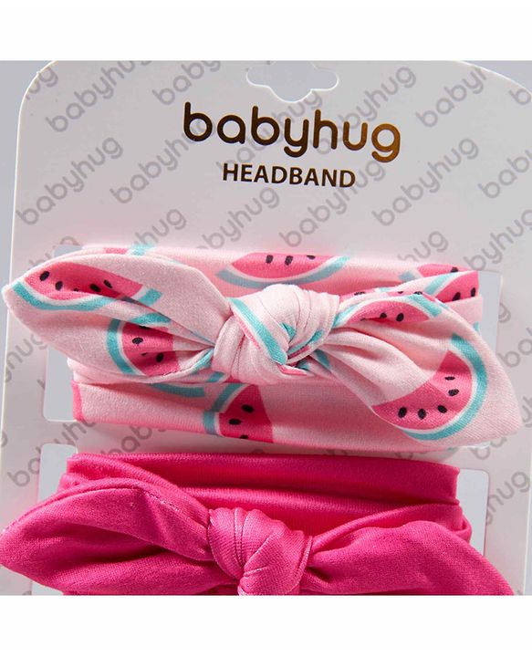 Babyhug Girls Headbands Pack of 3 - Pink and White
