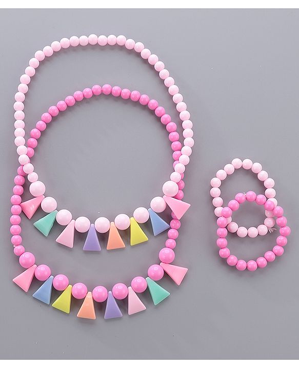 Babyhug Necklace & Bracelet Set Pack Of 4 - Pink