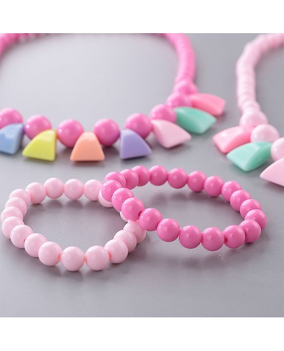 Babyhug Necklace & Bracelet Set Pack Of 4 - Pink