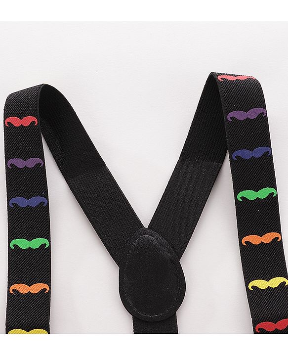 Babyhug Bow and Suspender Set - Black