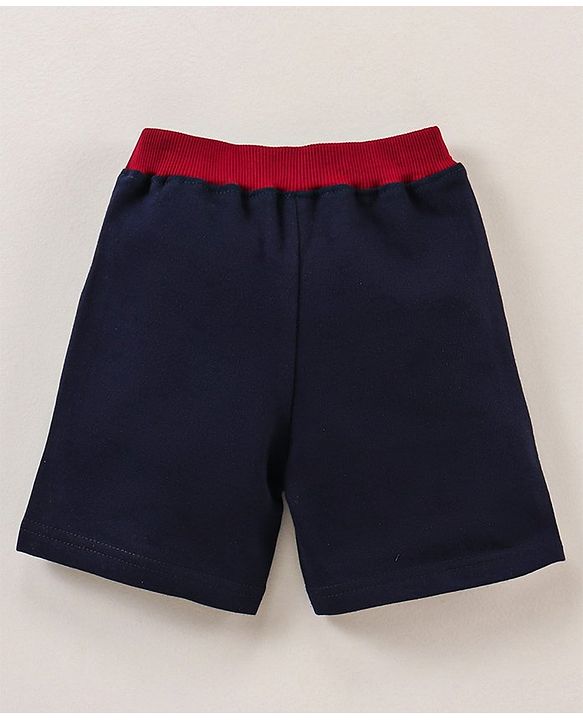 Babyhug Knee Length Shorts Text Print- Grey