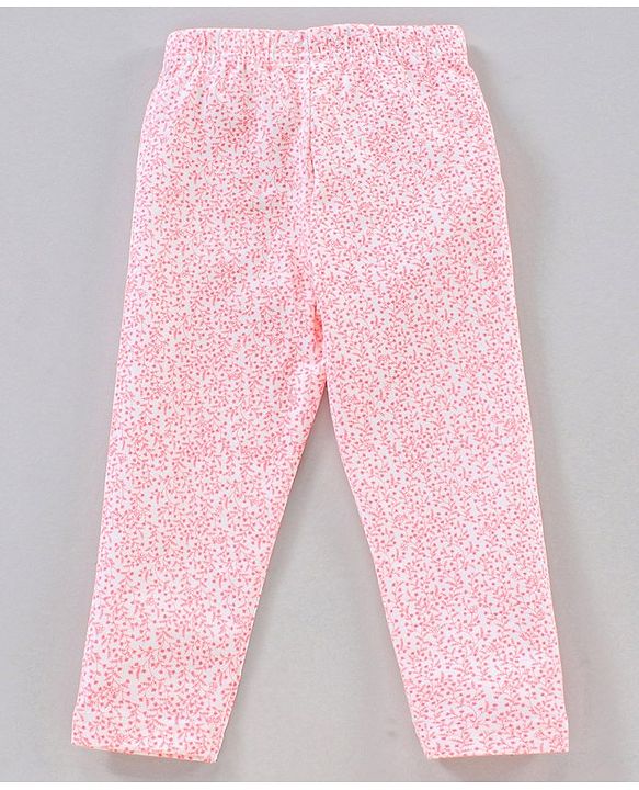 Babyhug Full Sleeves Leggins Floral Print - Pink