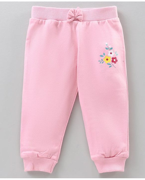 Babyhug Full Length Lounge Pants Floral Print Pack of 3 - Pink Blue