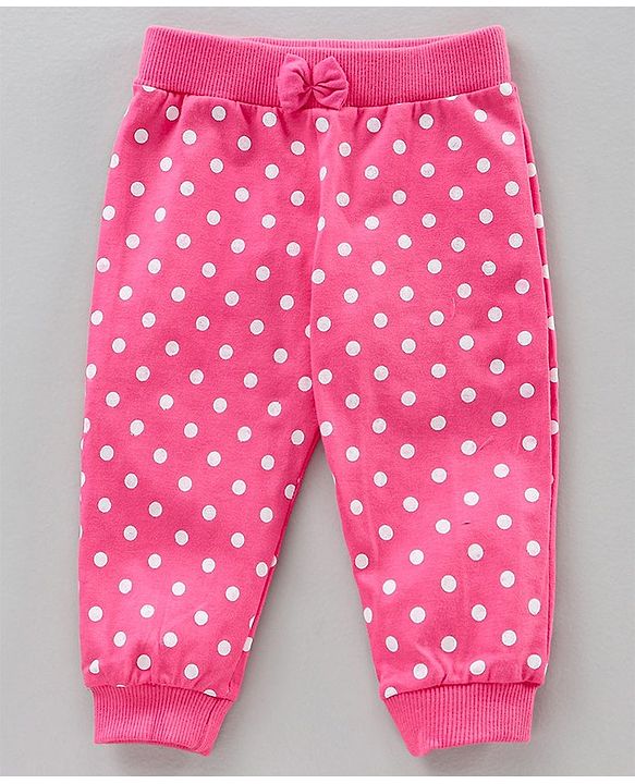 Babyhug Full Length Lounge Pants Floral Print Pack of 3 - Pink Blue