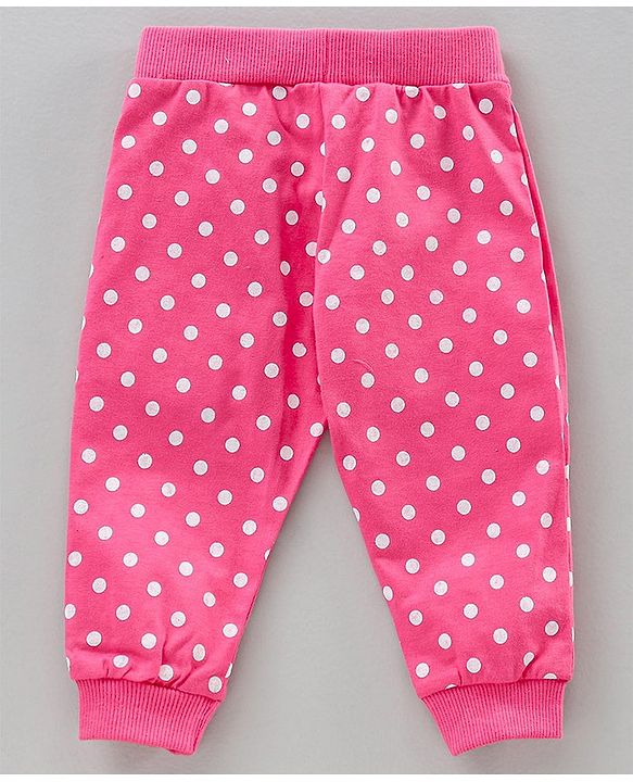 Babyhug Full Length Lounge Pants Floral Print Pack of 3 - Pink Blue