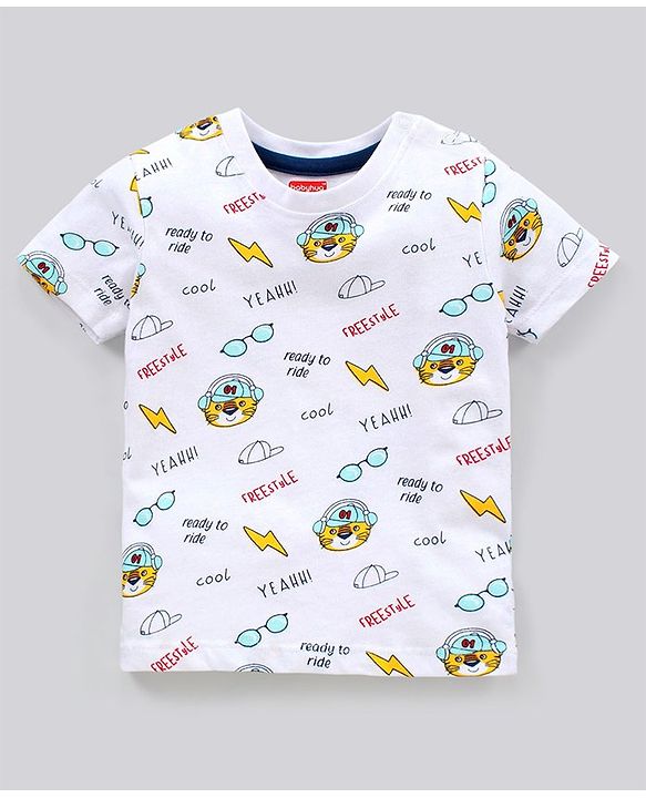 Babyhug Half Sleeves T-Shirts Multi Print Pack of 5 - Multicolor