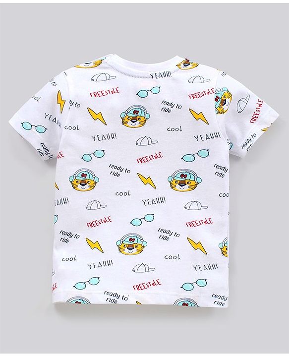 Babyhug Half Sleeves T-Shirts Multi Print Pack of 5 - Multicolor