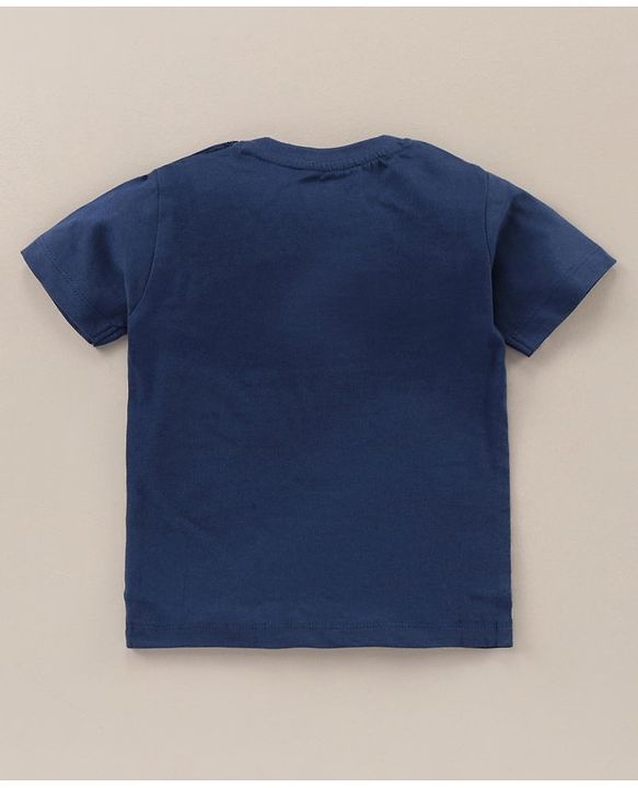 Babyhug Half Sleeves Cotton T-Shirts Multi-Print Pack of 3 - Blue White