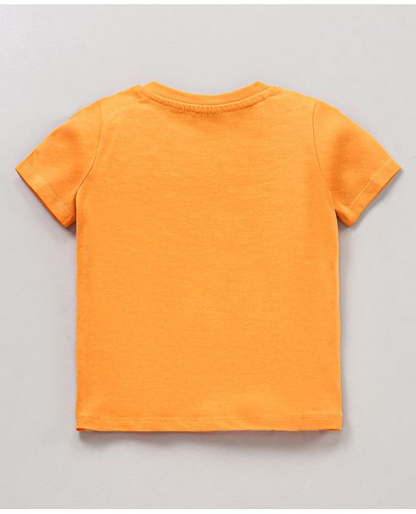Babyhug Cotton Half Sleeves T Shirt Printed Pack of 3 - Blue Orange White