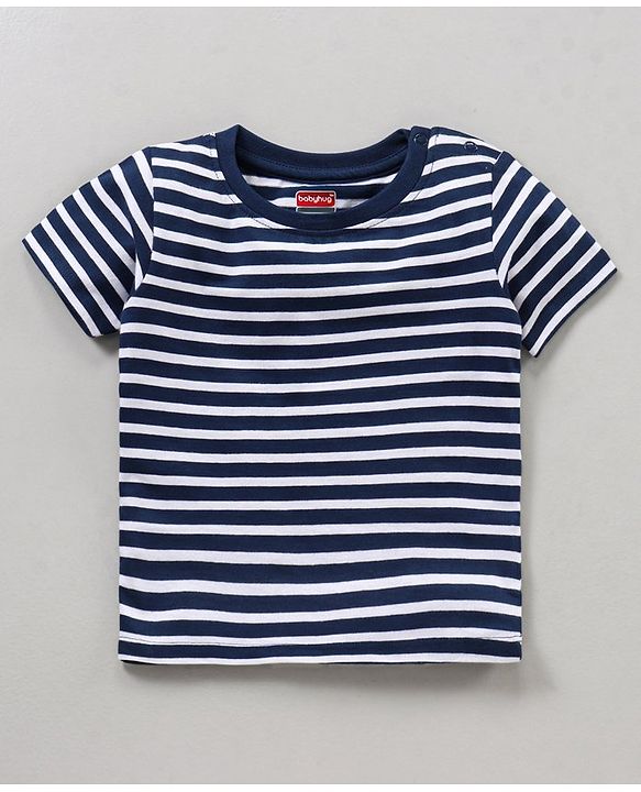 Babyhug Cotton Half Sleeves T Shirt Printed Pack of 3 - Blue Orange White