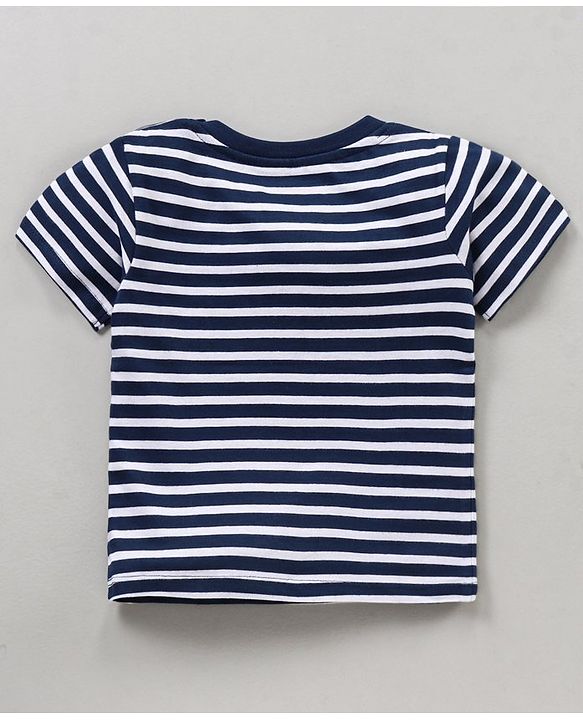 Babyhug Cotton Half Sleeves T Shirt Printed Pack of 3 - Blue Orange White
